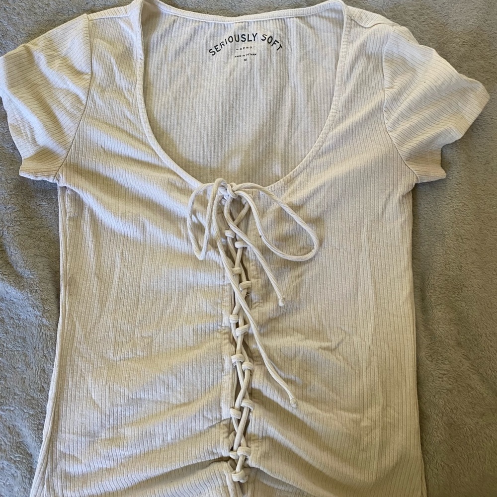 🤍Soft White CropTop